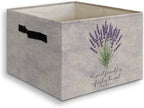 Christian Lavender Floral Decor Basket Foldable Storage Bins Box with Handles, Christian Friendship Gifts for Women, Bible Ve