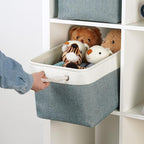 Temary Storage Baskets for Shelves 4 Pack Fabric Rectangle Baskets for Organizing Toys, Clothes, Decorative Bins with Handles
