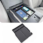 JDMCAR Front Center Seat Organizer Compatible with 2015-2024 2025 Ford F150 Accessories, 2017-2025 F250 F350 F450 with 40/20/40 Jump Seat,Storage Box with Non-Slip Silicone Mat(Jump Seat Only)