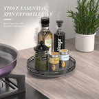 Nature Slate Lazy Susan Turntable for Table Top – 10” Round Slate Tray Organizer for Dining Table, Kitchen Countertop & Bar, 