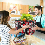 Reusable Grocery Bags Heavy Duty Shopping Bags Foldable Large Tote Bags with Long Handles & Hard Bottom