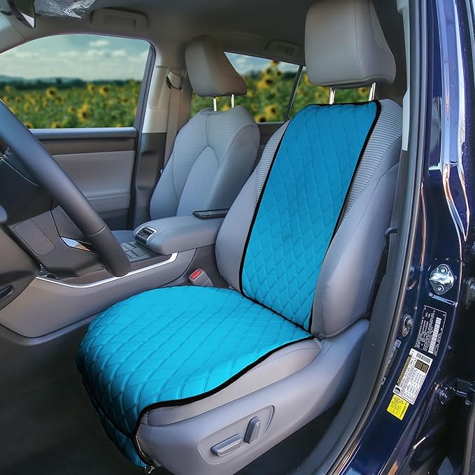 FH Group Car Seat Cushion – Neosupreme Single Front Seat Cover with Front Pockets, Airbag Compatible, Universal Fit Car Seat 