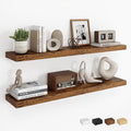 Dreamland 36Inch Floating Shelves for Wall, Rustic Wooden Floating Shelves for Bathroom|Bedroom|Kitchen, 2 Pack Deep Wall Mou