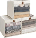 StorageWorks 13x13 Storage Cubes, Closet Storage Bins with Clear Window, Large Fabric Organizer for Clothes, Collapsible Stor