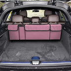 Car Trunk Organizer, Backseat Hanging Large Storage with Adjustable Straps,Waterproof PVC Collapsible Cargo Bag, Car Interior