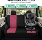 FH Group Automotive Rear Car Seat Covers for SUV, Trucks, Sedan and More - Universal Fit Rear Solid Bench Design Interior Acc