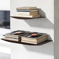 Floating Shelves for Concrete Wall: Solid Wood Shelf 15.75 and 23.6 inch with Heavy Duty Hidden Bracket for Display Books Pla