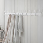 Dseap Coat Rack Wall Mount - 38” Long 10-Tri-Hooks Heavy Duty Coat Hanger Rail Wall Hooks for Hanging Coats Hats Clothing Clo