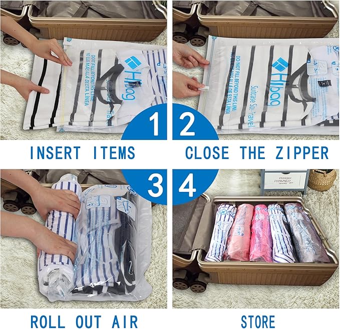 Vacuum Storage Bags, Space Saver Vacuum Seal Storage Bags 20-Pack Sealer Bags for Clothes, Clothing, Bedding, Comforter, Blan