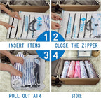 HIBAG Vacuum Storage Bags, 30-Pack Space Saver Vacuum Storage Bags, Vacuum Seal Bags for Clothing, Clothes, Comforters and Bl