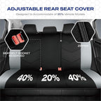 Skechers Memory Foam Seat Covers,Leather Car Seat Covers, Ultimate Comfort & Support Seat CoversFull Sets,Airbag Compatible, 