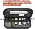 1000D Sun Visor Organizer with Zipper Visor Storage Pouch, Car Sunglasses Holder, Hard Molle Panel for Tactical Gears, Fits Most Car, SUVs, and Trucks