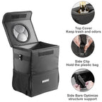 Ryhpez Car Trash Can with Lid - Leakproof Garbage Bin Car Organizer Bag, Foldable Vehicle Trash Bin with Structure Support, Automotive Truck Accessories for Women & Men (2 Gallon/7.5L)