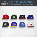 Modern JP Adhesive Hat Hooks for Wall (32-Pack) - Hat Rack for Baseball Caps, Minimalist Hat Display, Strong Hold Hat Hangers