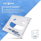 FrostGuard Scrape Buddy Car Ice Scraper Scrape with a Smile - Quickly Remove Frost, Ice and Snow from Your Vehicle Windows and Wiper Blades - Acrylic with Comfort Neoprene Sleeve - Clear Frost