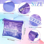 Paterr 14 Pcs Packing Cubes for Travel Kids Day of Week Compression Packing Bags Colorful Luggage Suitcase Organizers Bag for