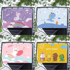 Car Sun Shade for Baby - EOHMAK Car Side Window Sun Shade Cover Upgrade Double Opening Car Interior Curtain Sun Blocker Blind (Pink Rabbit, 1 Pack)