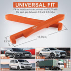 UREHEPO 2pcs Elastic Car Seat Gap Filler Organizer, Universal Interior Car Accessories to Stop Things from Dropping and Add Style for Car SUV and Truck, Fill The Gap Between Seat and Console - Orange