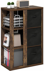 Furinno Viola Book Shelf, 3-Tier Bookshelf, Cube Storage Organizer Bookcase with Open Shelf, with Storage Bins, 13.6 x 29.3 x