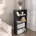 4 Tier Book Shelf, 4 Cube Storage Organizer,4 Tier Low Bookcase Storage Display Organizer, 44 Inch Versatile Cubes Shelf and 