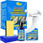 Headlight Restoration Kit, Automotive Headlamp Headlight Cleaner Restores Clear Yellowed Car Plastic and Protects from Re-Oxi