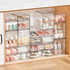 Yieach 2.2'' Tall Small Clear Stackable Storage Drawers,6 Pack Stacking Acrylic Organizers Drawers for Hair Accessories,Makeu