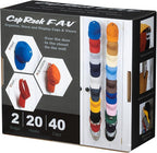 Perfect Curve Hat Organizer Cap Rack FAV | Hat Racks | Hold up to 40 caps | Over Door Organizer for Baseball Hat | Fitted & A