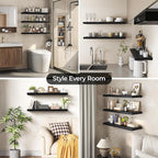 Fun Memories Floating Shelves for Wall 30 Inch Set of 3, Farmhouse Floating Shelves with Invisible Heavy Duty Bracket, 10 Inc