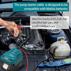 Jump Starter Adapter for Makita 18V Li-ion Battery Powered with Jumper Cable Clamps Portable Car Charger Jump Starter(Battery Not Included)