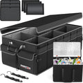 FORTEM Trunk Organizer with Cooler For SUV Car Trunk, Foldable Storage, Car Accessories for Women Men, Collapsible Bag, Perfect
