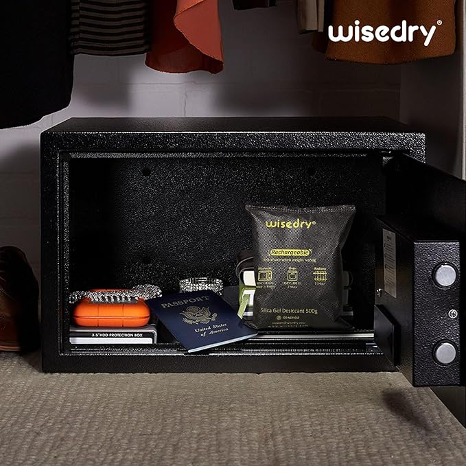 wisedry 10 x 500 Grams [11 lbs] Rechargeable Silica Gel Car Dehumidifier, Microwave Fast Reactivated Desiccant Packets Large