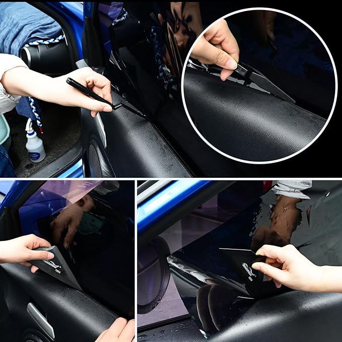 NEWISHTOOL Window Tint Tools Vinyl Wrap Tool Kit for Car Tinting Windshield Back Window Bulldozer Squeegee Scrubber Paddle Rubber for Wrapping PPF Film Installation Automotive Window Film Tinting Kit