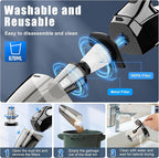 Handheld Vacuum Cordless Rechargeable Portable Car Vacuum, 7500Pa Powerful Suction Mini Hand Held Vacuum, 670ML Cup Lightweig