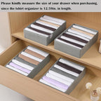 4 Packs T-shirt Drawer Organizers for Clothing,8 Grids Compartment Wardrobe Storage Box, Washable Clothes Organizer for Folde