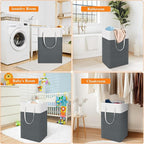 TasticTotes laundry basket 3-Pack, laundry hamper, Hamper with handles, collapsible laundry baskets, Waterproof dirty clothes