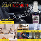 Scent Bomb Air Freshener Spray, Long-Lasting Odor Eliminator - Effective Deodorizer for Home & Car, Fresh Room Spray for Kitc