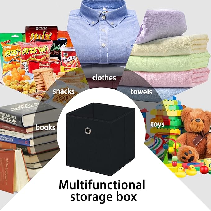 13 inch Record cubes storage bins,collapsible fabric storage cubes Decorative storage basket,apply to clothes organizer box,s