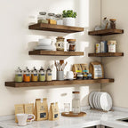 32 Inch Floating Shelves, 3D Textured Wood Grain, 32"x9.25"x1.5" Inch Deep Floating Shelves for Wall, Wooden Shelves for Bath