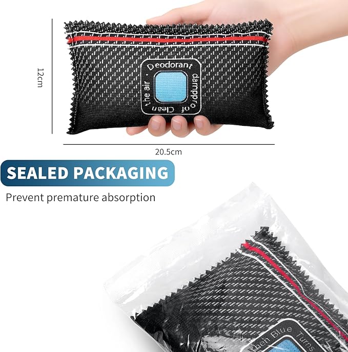 Kwak's Car Dehumidifier Bags Reusable,Portable Silica Gel Desiccant Packs for Car Interior Dashboard Windshield Condensation