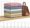 SortNStore Shelf Dividers for Closet Organization: 12" Tall x 12" Deep, Taller Adhesive Separators Features Acrylic Material 