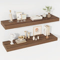40 Inch Floating Shelves, 12" Deep Floating Shelf Wall Mounted, 40" Wall Shelves, Rustic Deep Bookshelf, Extra Deeper & Thick