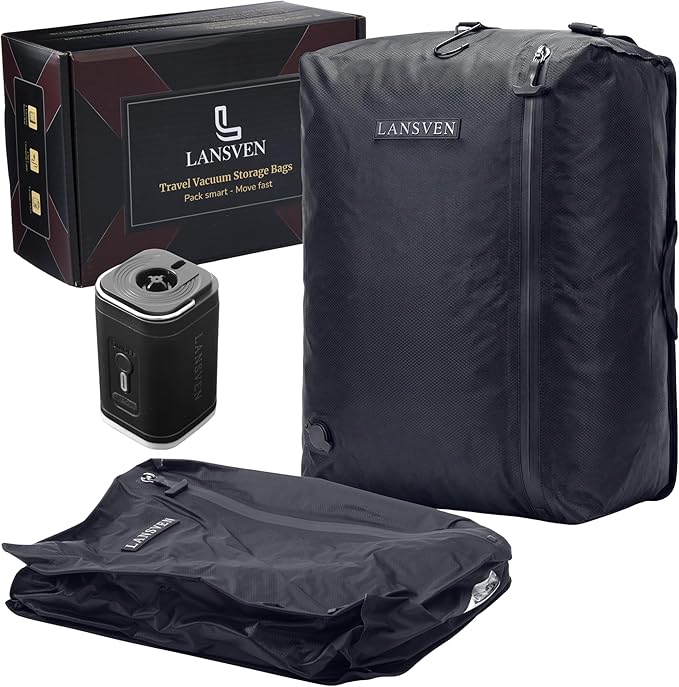 Vacuum Packing Bags for Travel – cordless travel vacuum bag set, Save 60% Space, Maximize Storage, Vacuum Packing Cubes, TSA 