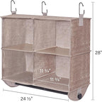 StorageWorks Hanging Closet Organizer with Metal Rod, 4-Section Closet Organizers and Storage, Collapsible Hanging Shelves fo