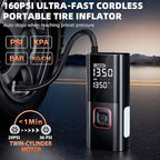 Jump Starter with Air Compressor, 5000A Battery Jumper Starter Portable (9L Gas/8L Diesel) with 160PSI Auto-Shutoff Tire