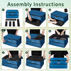 ANILD Golf Trunk Organizer, 2 Layer Golf Storage Case with Separate Ventilated Compartment for 2 Pair Shoes, for Balls, Tees,