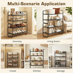 Expandable Shoe Rack - Shoe Stand Holder for Closet, Adjustable Shoe Shelf Storage, Stackable Long Shoe Stand Holder for Livi