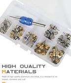 SCUARI 40PCS AC Schrader Valve Kit,AC Valve Core Kit,Car Accessories AC Valve Core Removal Tool,Schrader Valve Removal Tool,A