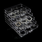 Clear Acrylic Jewelry Storage Box, Earring Jewelry Organizer with 5 Drawers, 5-Layer Jewelry Box for Women, Earrings Display 