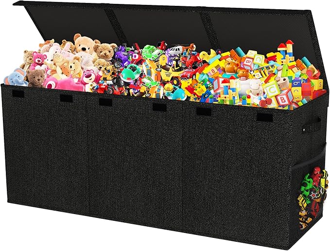 Mabahoo Extra Large Toy Box, Collapsible Sturdy Kids Toy Chest for Boys, Girls, 40"x14"x16" Storage Organizer Toddler Storage