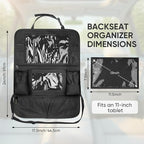 BALEINE Backseat Car Organizer, Back Seat Car Organizers and Storage, Kick Mats Back Seat Protector, Travel Accessories for Most Automotive (1 Pack, Black)